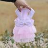 Cute Dog Dresses Striped Mesh Puppy Skirt Pet Princess Dresses Summer Clothes Dog Apparel Doggie Bowknot Dresses for Dogs Cats