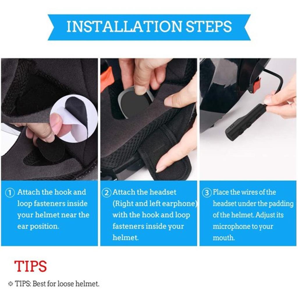 Bluetooth-гарнитура для мотоциклетного шлема, Bluetooth 5.0, водонепроницаемая мотоциклетная спортивная гарнитура, динамики, управление музыкальными вызовами