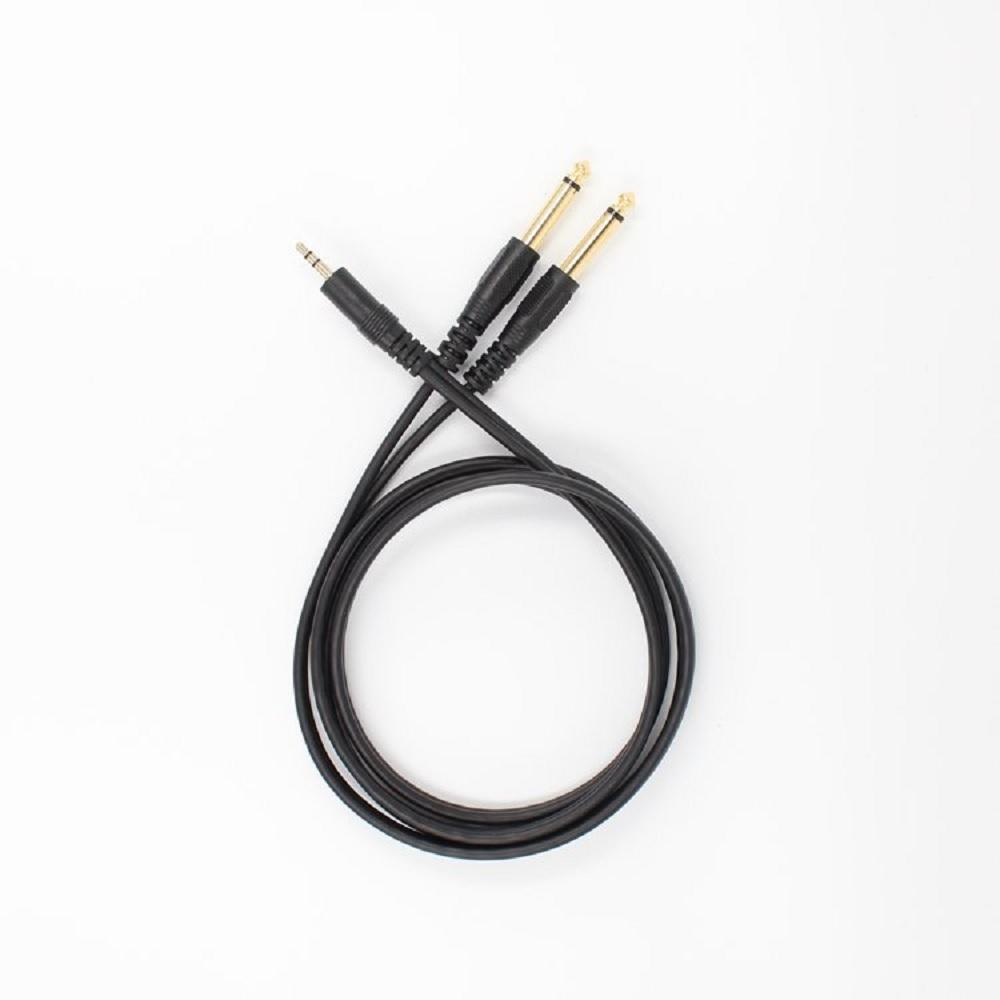 3,5 мм разъем стерео папа - двойной 1/4" 6,35 мм разъем моно AUX аудио стерео кабель линия