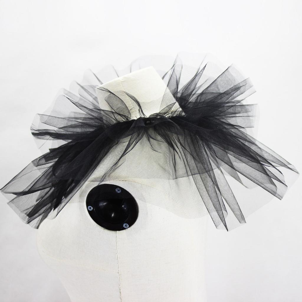 Victorian Vintage Mesh Neck Ruff Ruffle Collar Layered Clown Neck Collar Tie Cosplay Accessories for Women