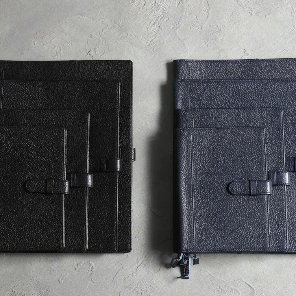 Обложка для блокнота B6 из натуральной кожи, тонкая обложка для блокнота, университетский держатель для ручек с закладкой, держатель для карточек, 5 цветов NC0 [СИНИЙ ДУШЕВНЫЙ] / (Грейдж)