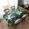 Tropical Jungle Leaves Monstera Green White Waterproof Tablecloths Kitchen Coffee Table Cloth for Living Room Dining Table Decor