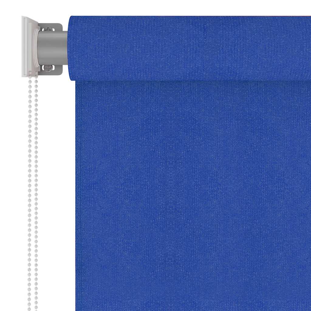 Outdoor Roller Blind 355 (W) x 140 (H) cm Blue HDPE
