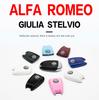 SYENG1 Car Key Cover Replacement Key Case for Alfa Romeo Giulia Stelvio Tonale Carbon Fiber Style