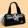 New Multi Layer Shoulder Bag Soft Leather Middle-aged Mother Patent Leather Handbag
