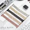 Luxury Bling Diamond Strap for Apple Watch Band 40mm 45mm 44mm 41mm 42mm 38mm Metal Belt for Iwatch Series 7 SE 6 5 4 Women Bracelet