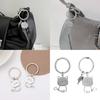 Elegant Cats Pendant Bag Hanging Pendant Keychain Pendant Stainless Steel Texture for Decoration and Present Giving