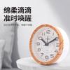 Creative cute wood grain color student bedside alarm clock, children's bedroom clock, desktop clock