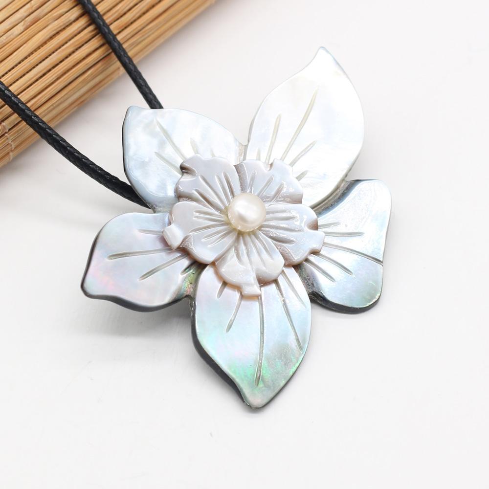 1 шт. в партии, ожерелье из сплава с натуральными ракушками, кулон с веревочной цепочкой, ожерелья для женщин и мужчин, ювелирные изделия, колье, рождественские подарки, хит продаж