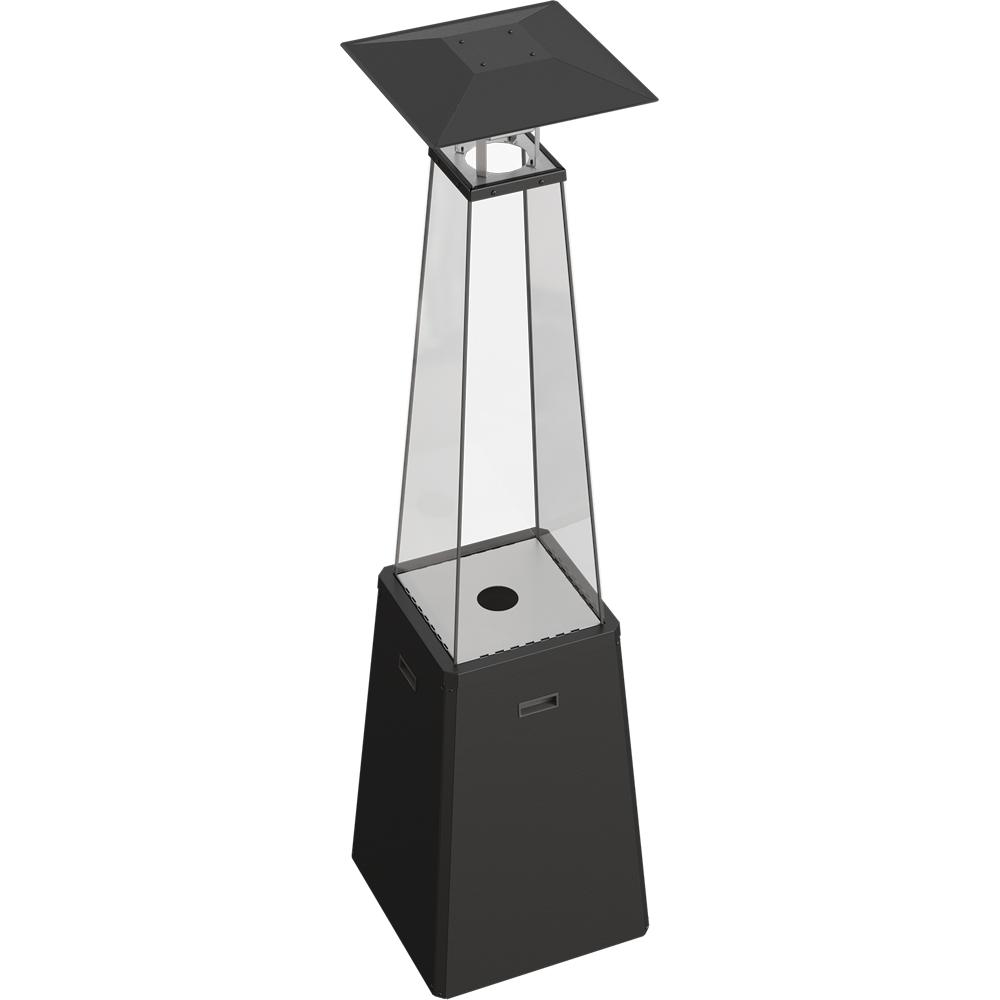 Outdoor Gas Heater Umbrella BS Steel Black 12 kW Set