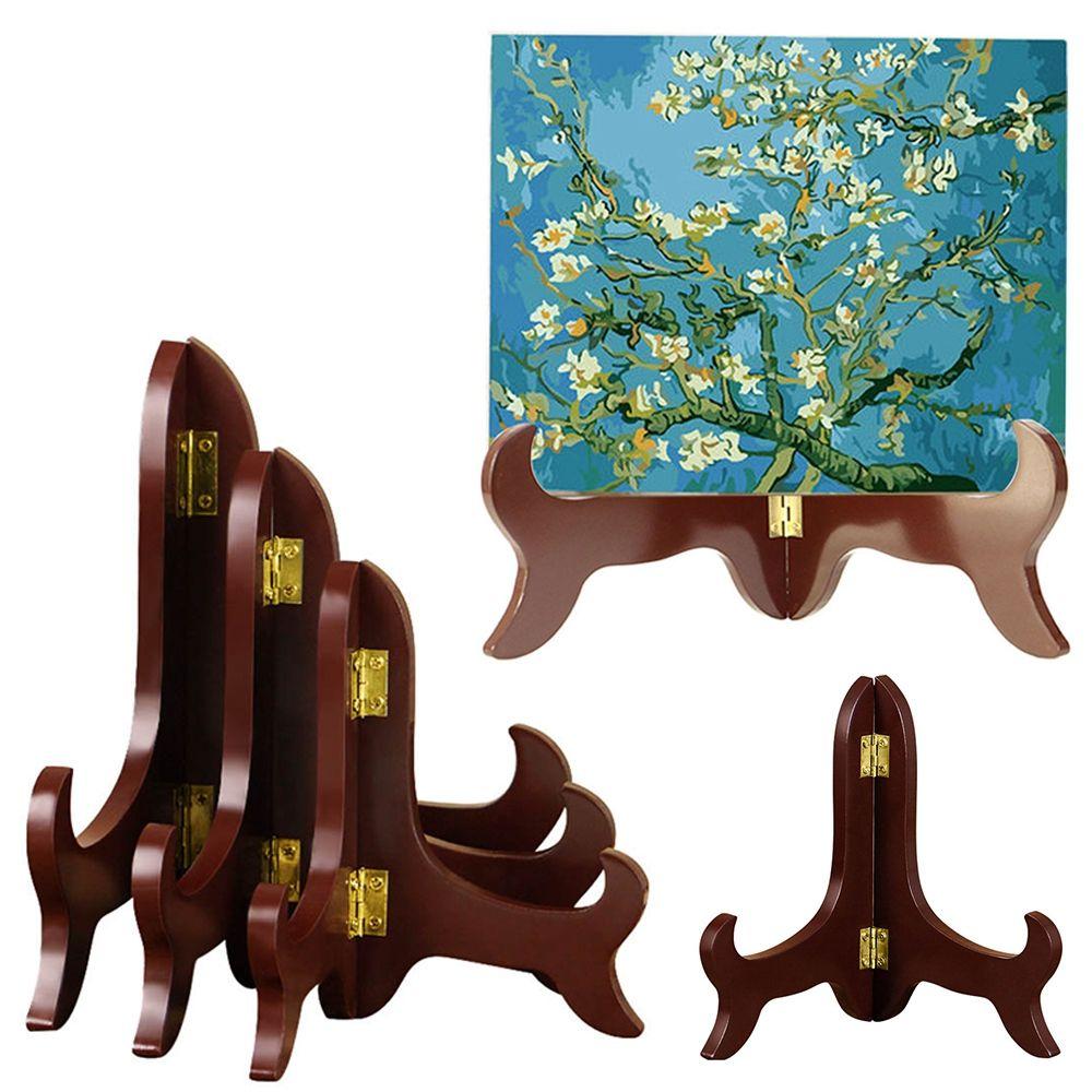 High End Book Home Decor Photo Wooden Bracket Plate Holder Picture Frame Holder Display Stand