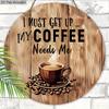 Rustic Coffee Room Wooden Sign - Decorative Plaque with Coffee Theme - Ideal Hanging Ornament for Coffee Room
