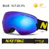 Ski Goggles Pro 100% UV400 Protection Anti Fog Interchangeable Lens Skiing Glasses Snowboard Snow Goggles for Men Women Natfire