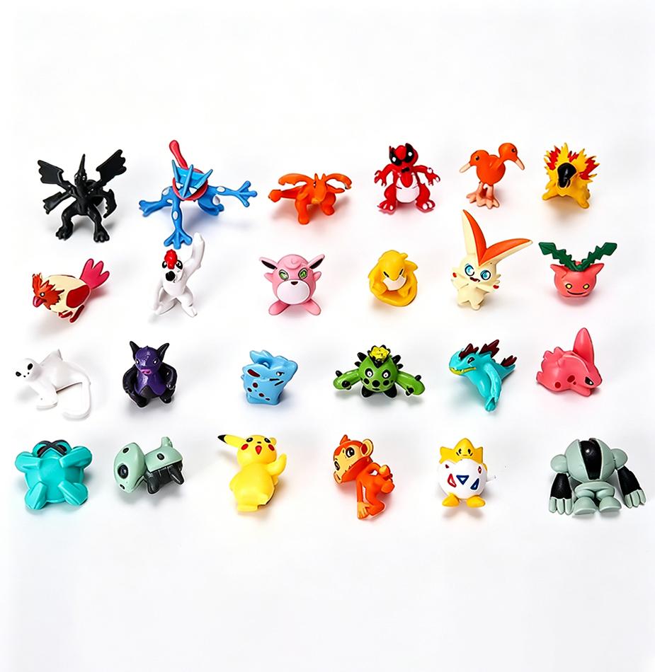 24-144pcs Anime Pokemon Pikachu Figure Action Toys 2-3cm Mini Not Repeating Figures PVC Model Kawaii Birthday Christmas Gifts