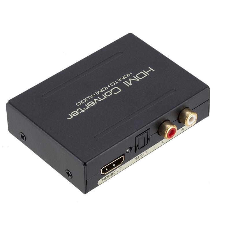 HDMI Audio Extractor: HDMI-HDMI + Аудио (SPDIF + R/L) Преобразователь сигналов с блоком питания