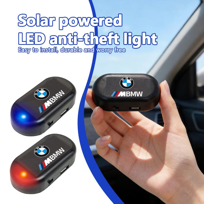 SNLL4 Mini LED Solar Power Car Warning Light Night Security Anti-Theft For BMW Performance X1 M3 M6 F01 F02 E34 E36 E60 F10 F20 X6