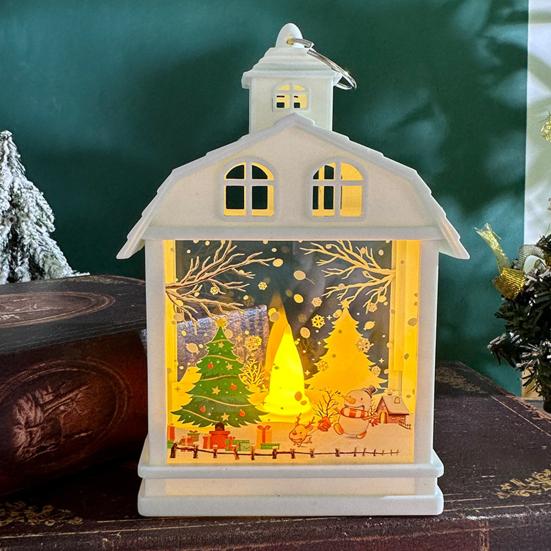 Yousheng Christmas House Wind Light Нежный светодиодный ночник Снеговик Санта-Клаус Лось Элемент Создает атмосферу Окружающее освещение Подвесные украшения на окна