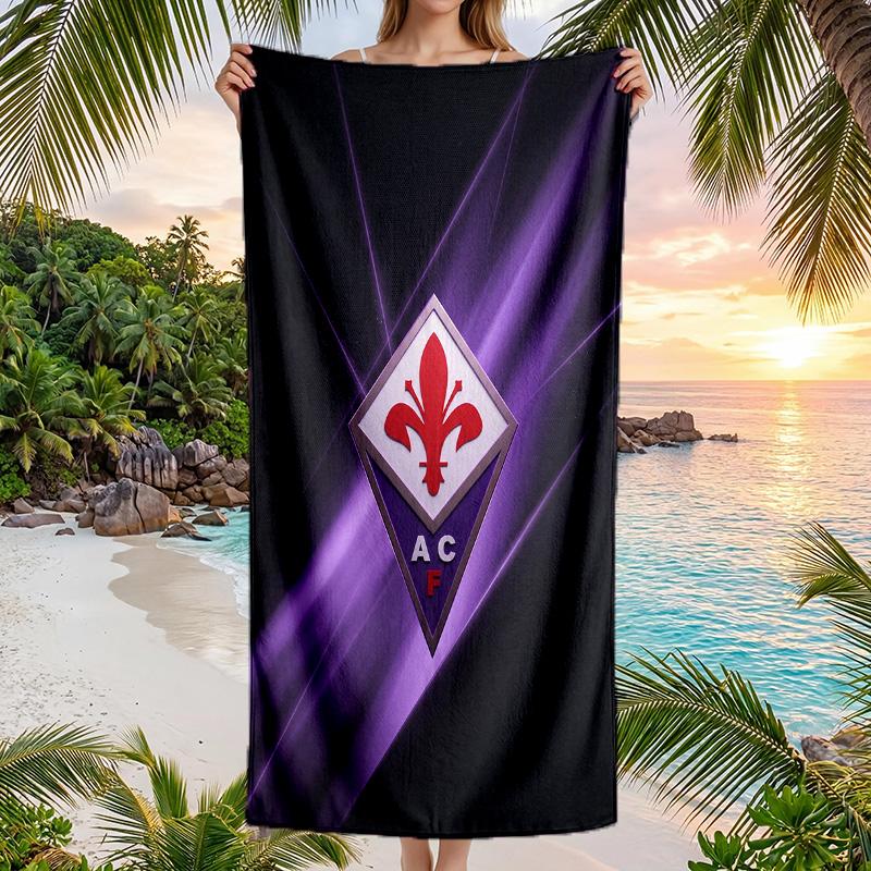 Полотенце для пляжа Fiorentina FC, быстросохнущее, из микрофибры, впитывающее, портативное, для путешествий, для плавания
