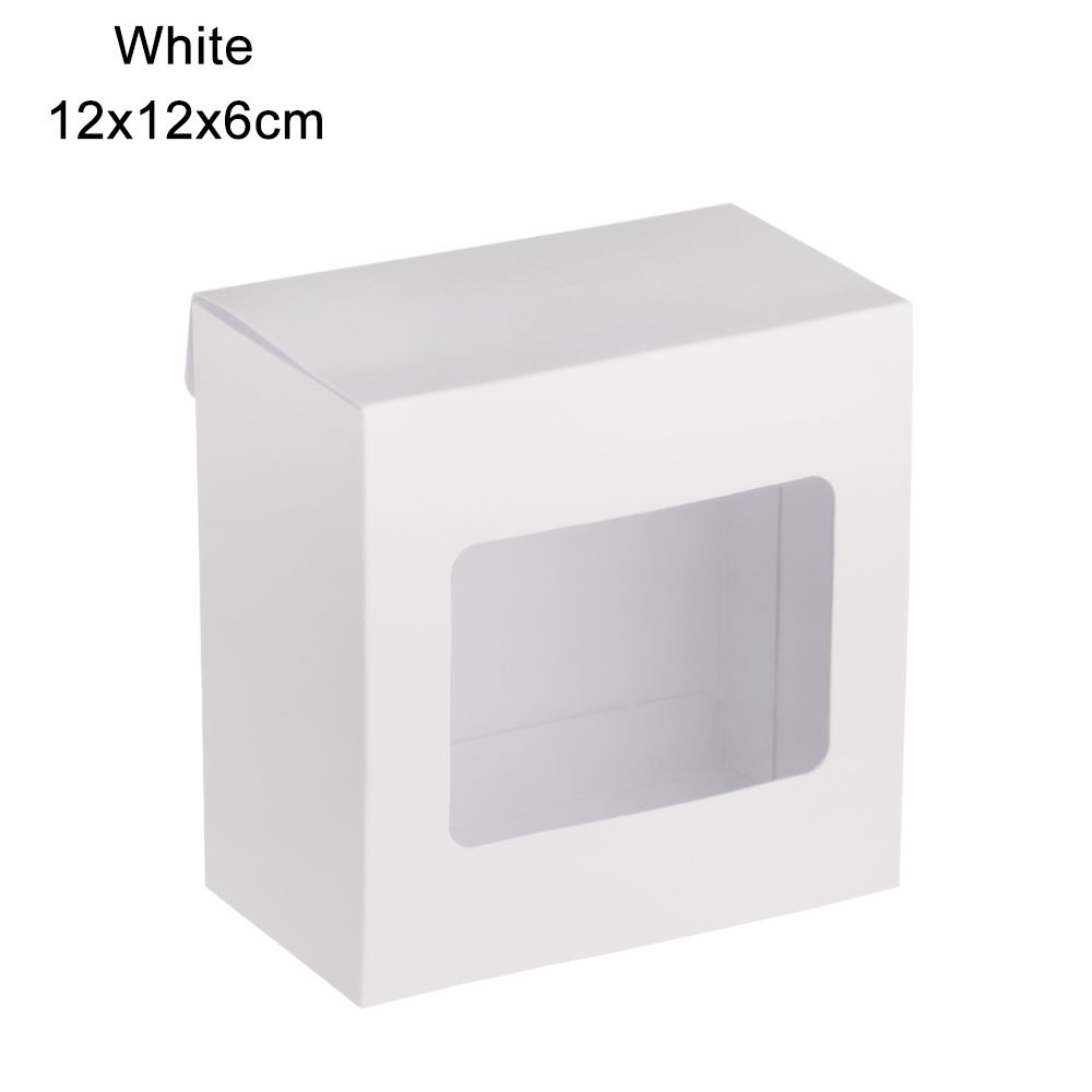 Праздничные принадлежности Подарочный футляр Упаковка для торта Бумажная подарочная коробка Прозрачное ПВХ-окно Мешок для упаковки конфет