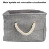 With Handle Clothes Organizer Linen Fabric Box Bedroom Closet Foldable Toys Laundry Baskets Folding Storage Basket