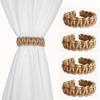 4pcs Curtain Tiebck, Curtain Tie Rope Braided Curtain Clip Curtain Holdback for Bedroom Living Room Home Decoration