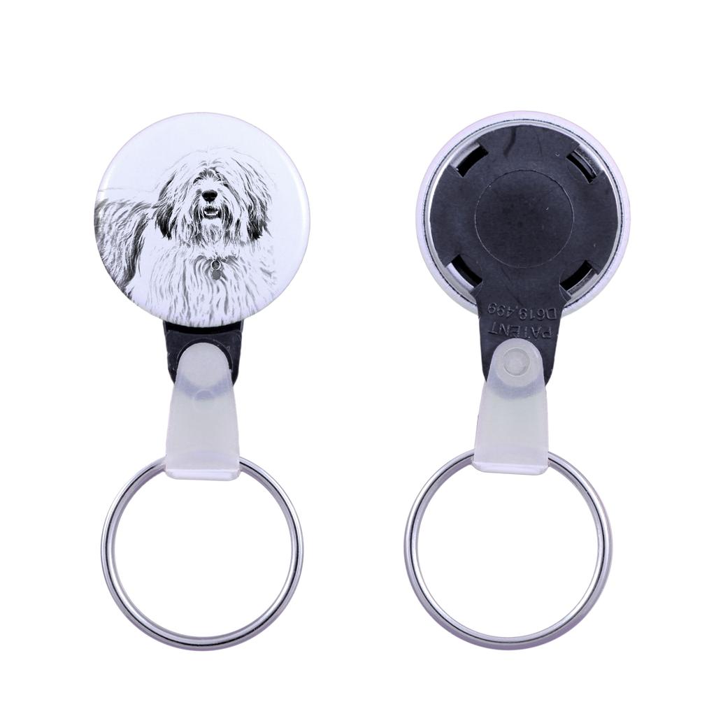 Polish Lowland Sheepdog, PON, Valee Sheepdog - Keychain with a Dog Portrait, Pendant with the Brand's Own Art-Dog Graphics