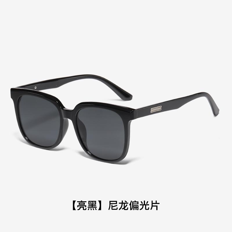 Fashionable large-frame sunglasses for women, face-slimming nylon polarized sun glasses, UV protection, new trendy style