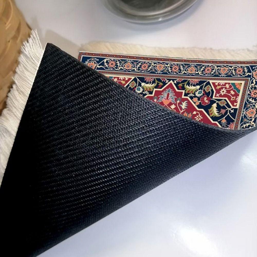 Tea Coaster Bohemia Persian Mouse Pad with Tassel Anti-slip Gaming Mouse Pads Durable Rubber Base Carpet Mouse Pad Office Use