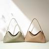 New Shoulder Bag Niche Cowhide Rhombus Messenger Bag Women's High-end Fashion Leather Woven Handbag