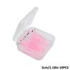 10Pcs/box Silicone Shrimp Lure Bait Mini Soft Grass Shrimp Glow-in-the-dark Bait 3cm/4cm Transparent Fake Baits Fishing Lures