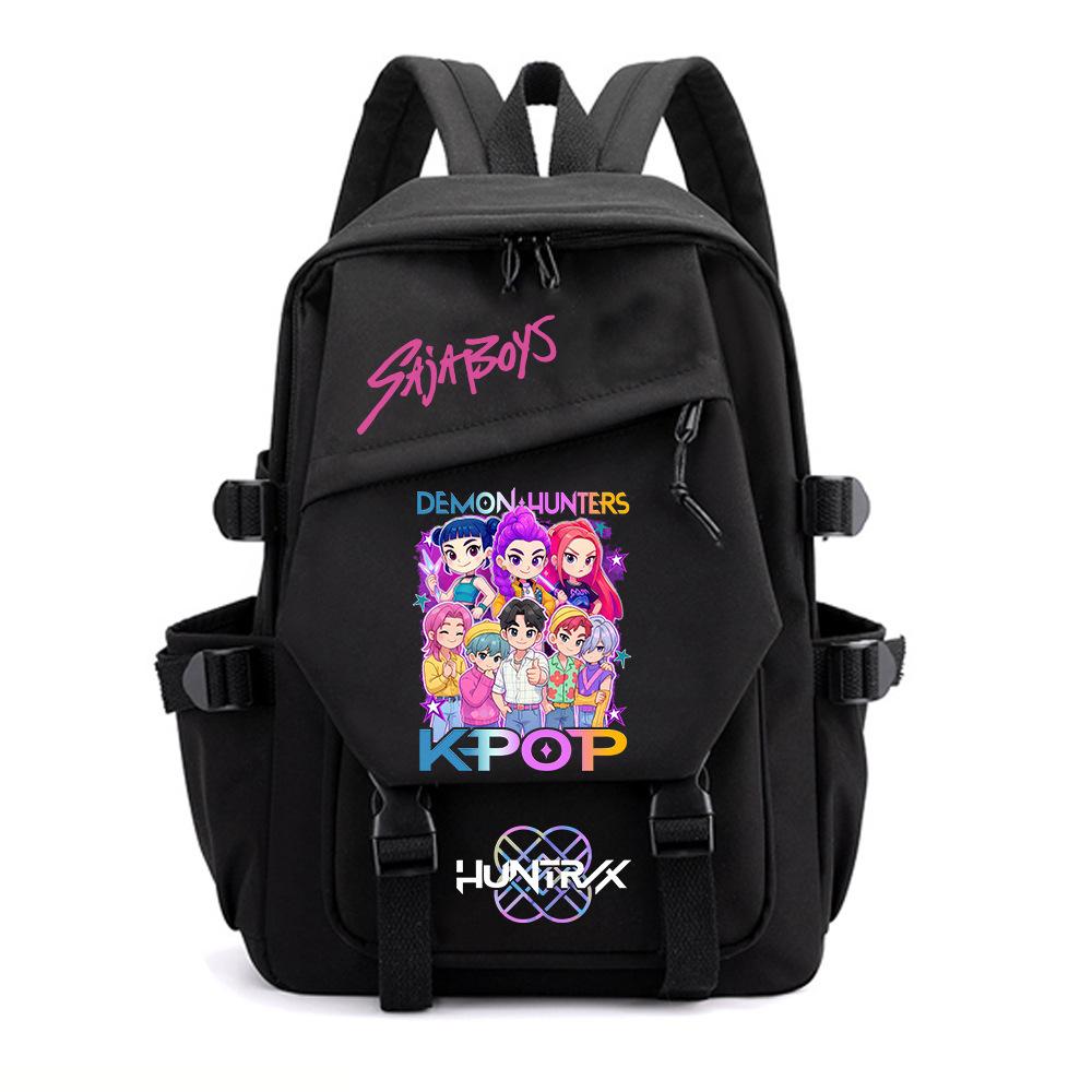 K-pop Рюкзак Охотники на демонов Huntrix Девочки Студенты Школьные ранцы Зои Руми Мира Детский рюкзак Мальчики Дорожный рюкзак Подарок Mochila