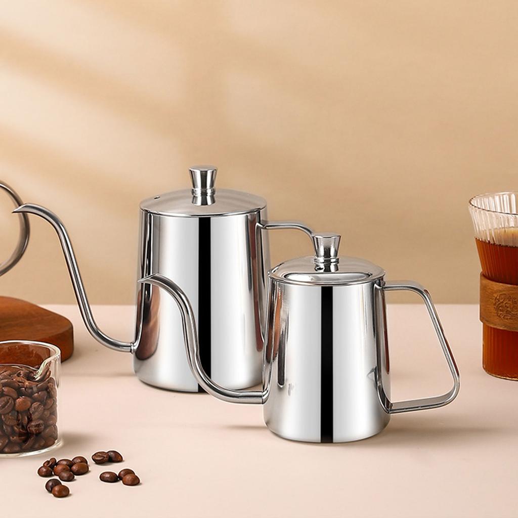 Кофейник для ручного заваривания Кофейник из нержавеющей стали с носиком-гусиным горлом Кухонные инструменты для дома и офиса Долговечный
