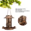 Солнечная кормушка для птиц на открытом воздухе, подвесная IP65, водонепроницаемая, теплая, легкая, металлическая кормушка для диких птиц для любителей птиц