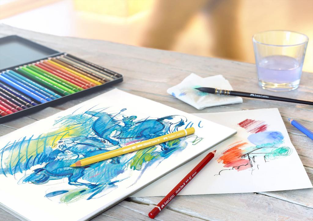 Albrecht Dura Watercolor 24 117524 Japanese Faber-Castell Pencils, Colors, Tin, [Official Product]