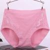 1pc Lace Underwear Cotton Plus Size Panties Lingeries Briefs High Waist Middleaged Women