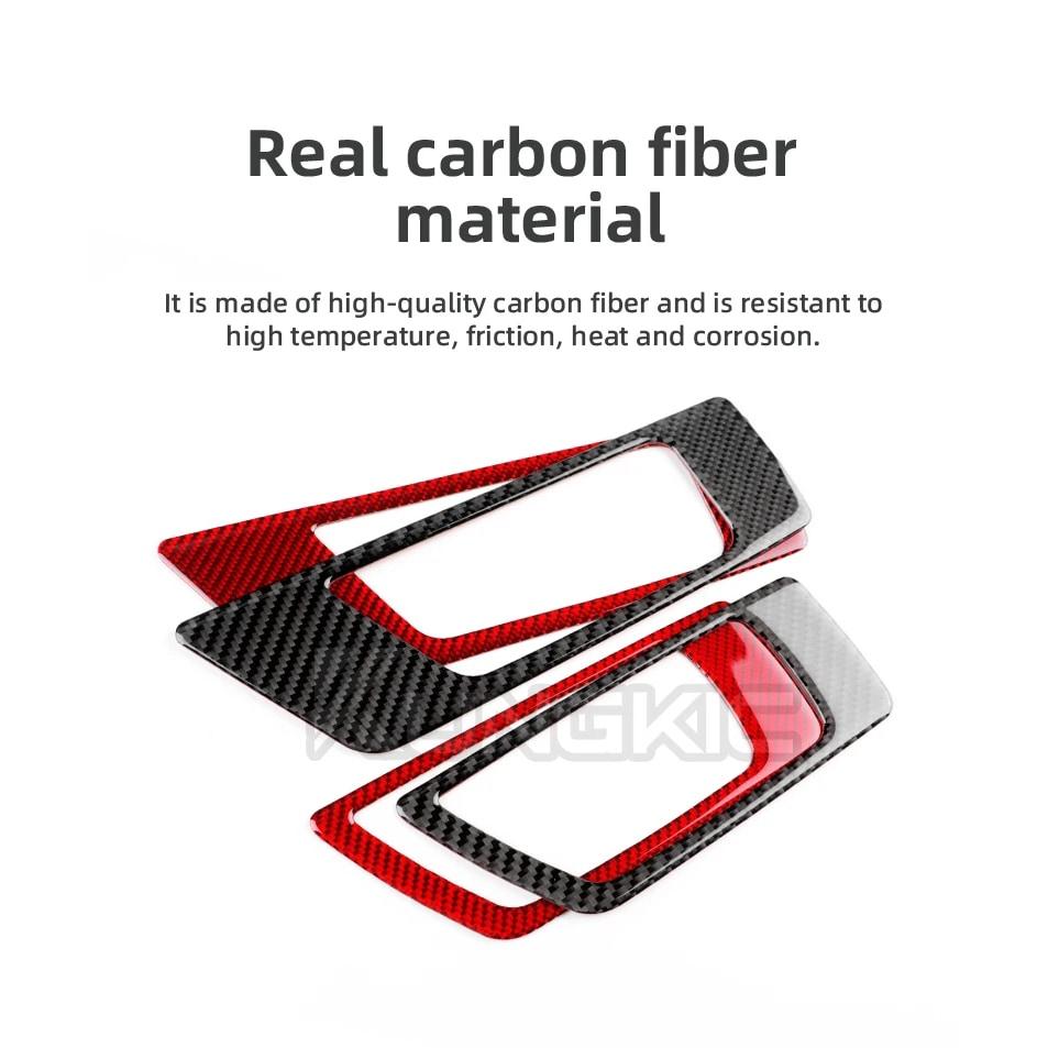 Real Carbon Fiber Sticker For Subaru Legacy Outback 2010--2014 LHD RHD Car Door Handle Bowl Frame Cover Trim Accessories
