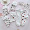 Breathable Ankle Socks Fruits Flower Prints Casual Socks Sweat Absorption Tube Socks