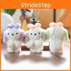 Cute Puppy Plush Keychain Bow Stuffed Animal Short Fur Gift For Girls Teens