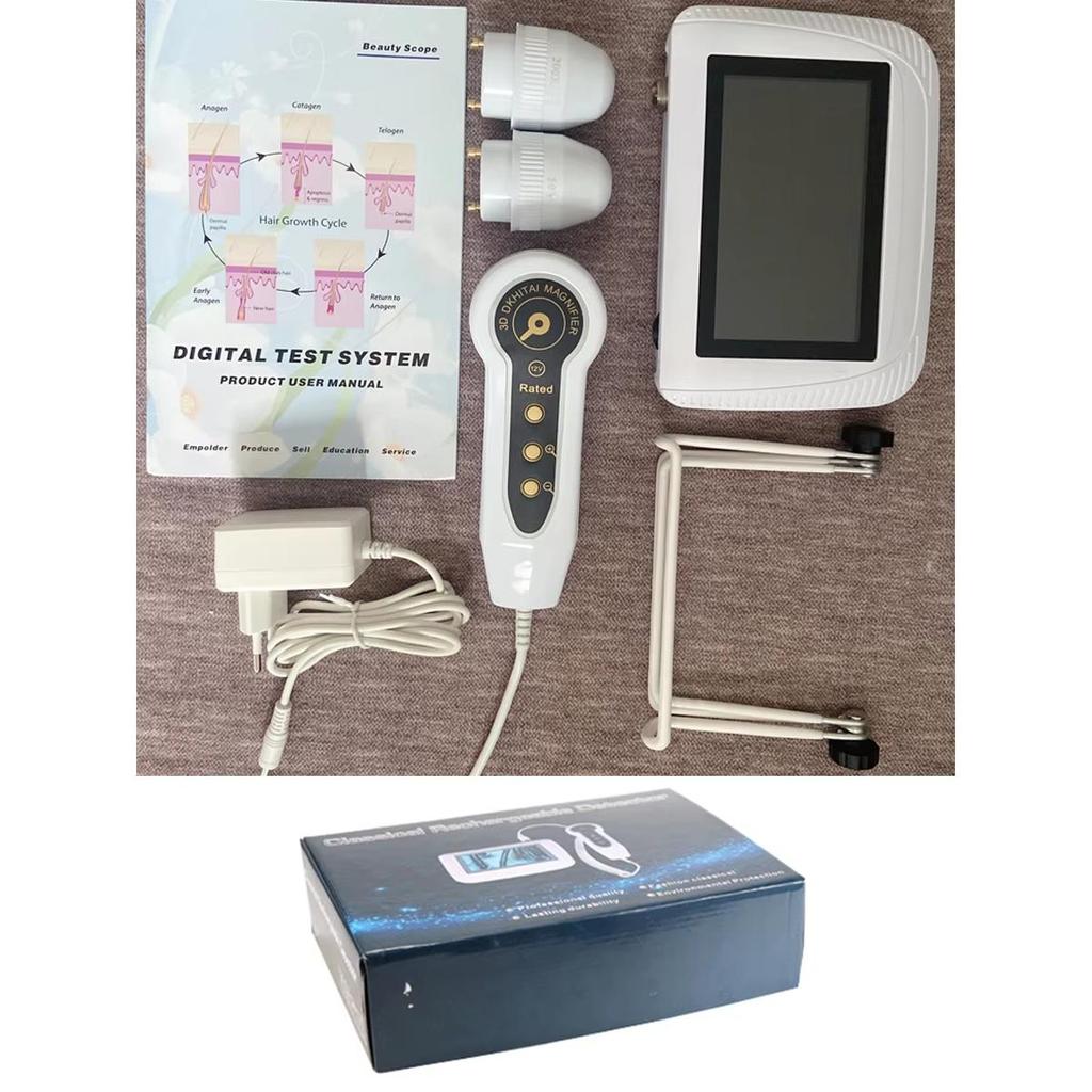5 Inch Rechargeable LCD Skin Analysis Scanner NEW 50X/200X HD Digital Microscope Hair Follicle Detector Scalp Diagnostic Machine