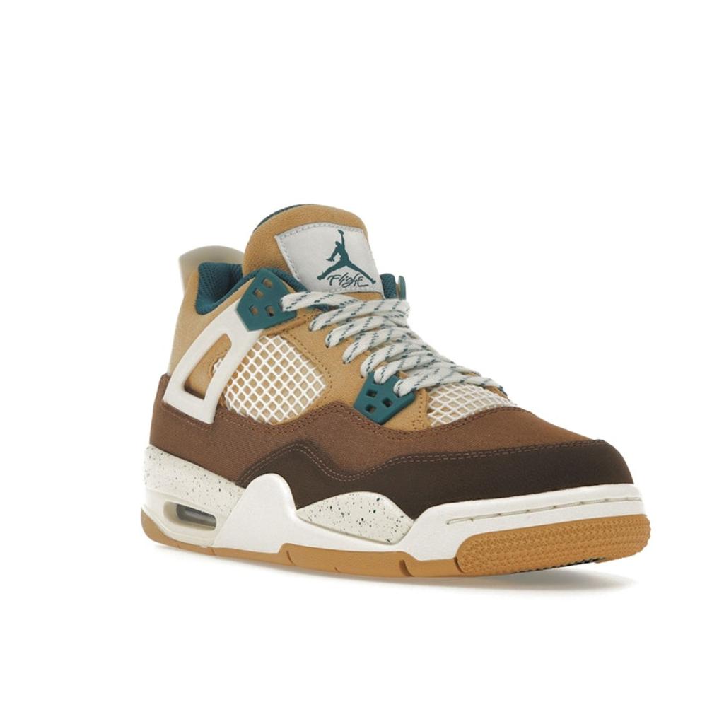Детские кроссовки Air Jordan 4 Retro GS Cacao Wow Brown Geode-Teal Ale-Brown FB2214-200