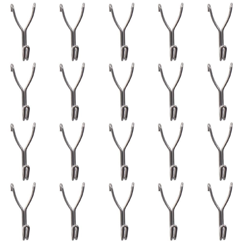 20 шт. Сетчатый держатель полки для товаров Подвесной Подходит для дисплейных крючков Стеллажи для хранения Розничный магазин Перфорированная панель Крючки