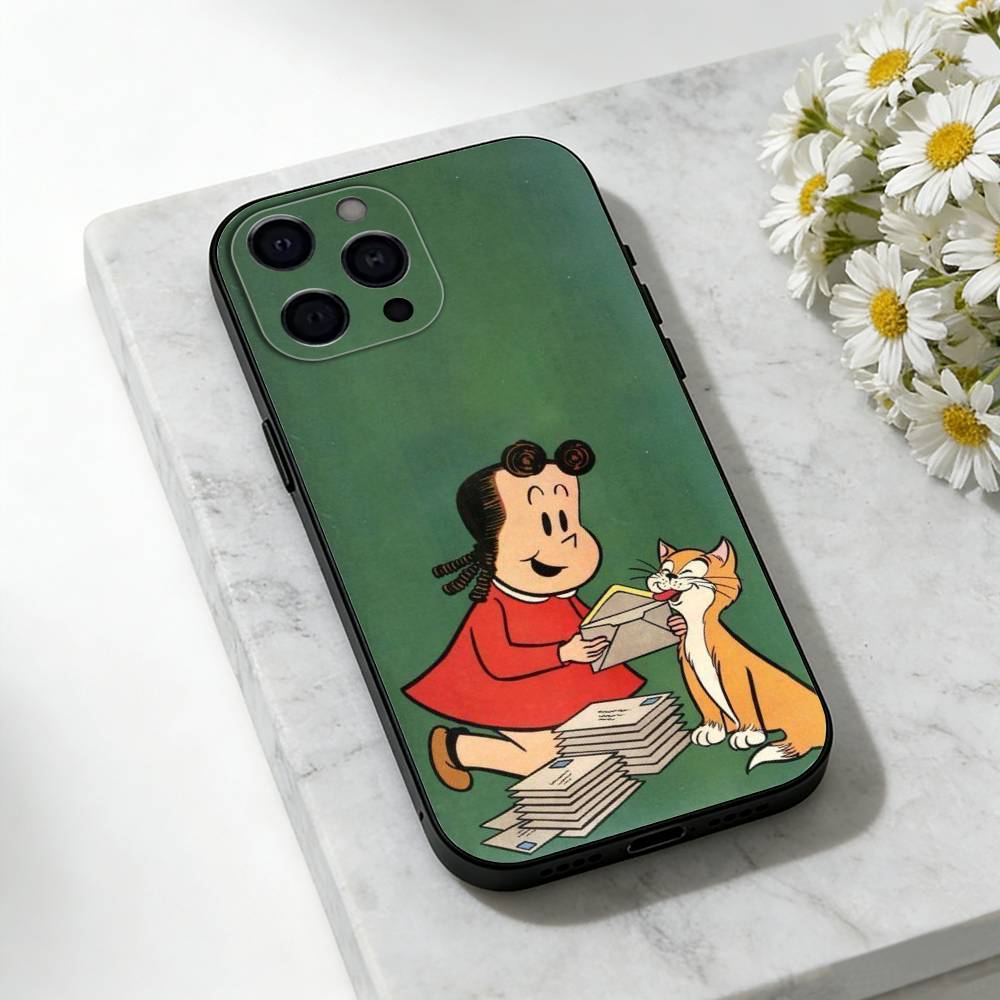 Cartoon The L-Little L-Lulu Show  Phone Case For iPhone 17,16,15,14,13,12,11 Plus,Pro,Max,Mini Silicone black Soft Cover