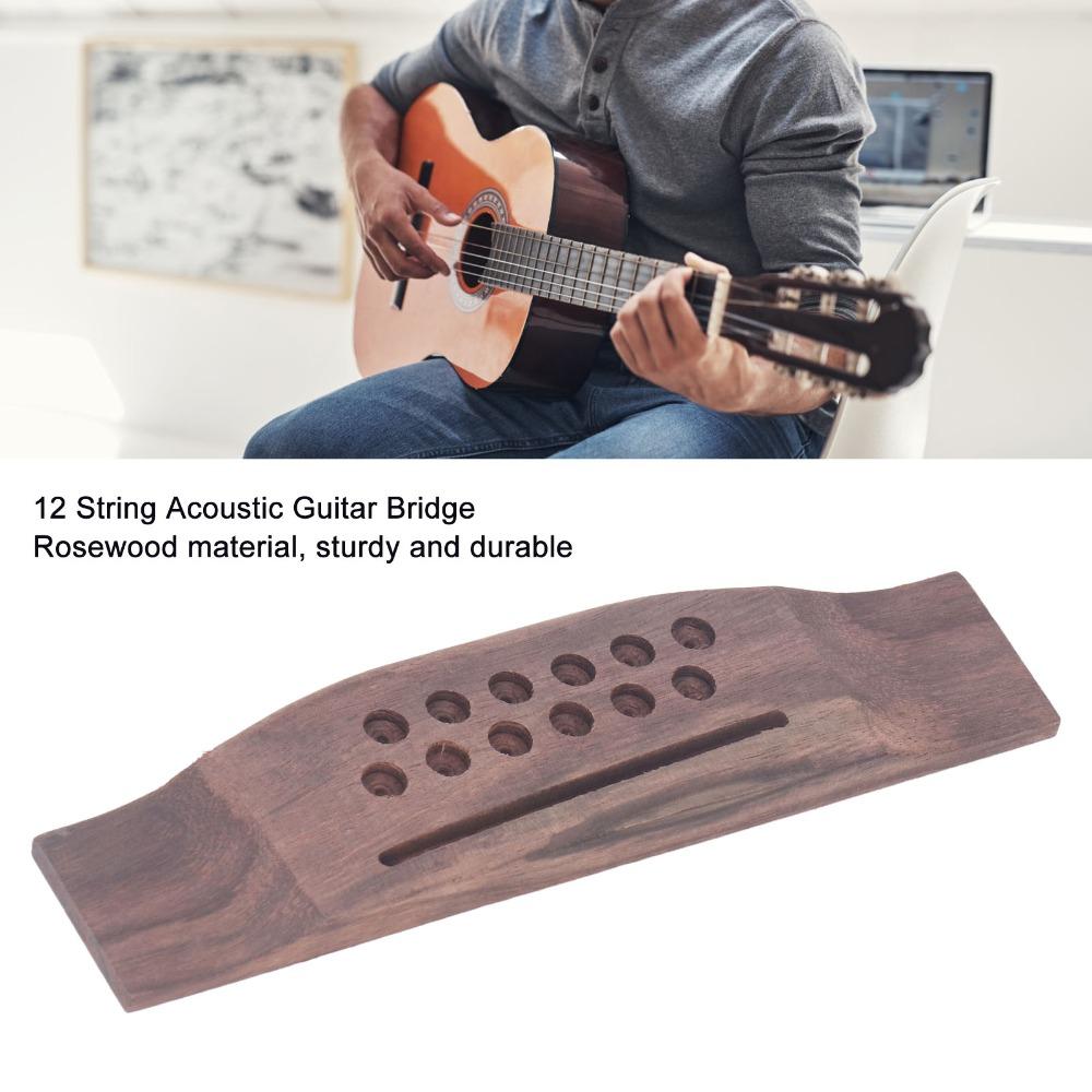 Rosewood Acoustic Guitar Bridge Wood Color Guitar Parts 12 String Acoustic Guitars