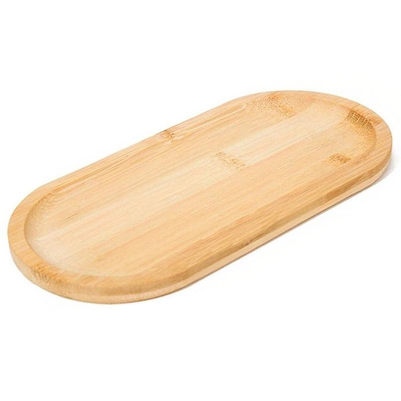 JJTZ Bamboo Oval Tray Toilet Tank Storage Tray Living Room Counter Top Organizers for Small Things