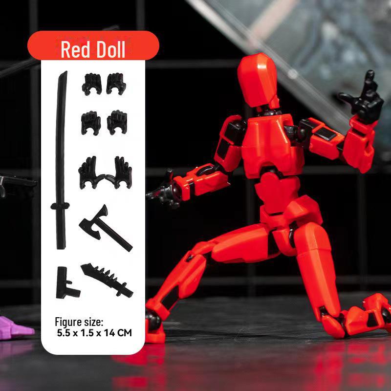 3D-печатные многосуставные фигурки для детей - подвижная строительная игрушка в нескольких цветах