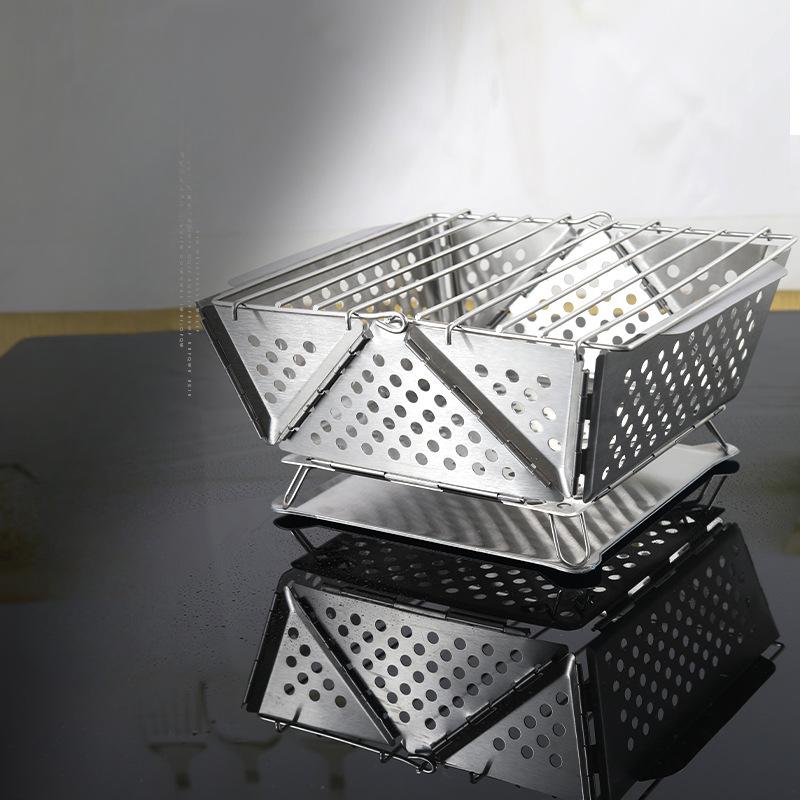 Портативный складной гриль для барбекю на открытом воздухе, небольшая печь для кемпинга, пикника, барбекю, небольшой угольный гриль