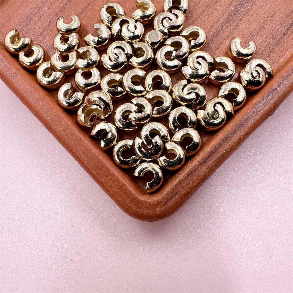 Концевая застежка 3/4/5 мм, ручная работа, C-застежка, позиционирующая бусина для браслета, материал «сделай сам», золото, серебряная застежка для сумки, застежка в форме полумесяца, аксессуары в форме полумесяца