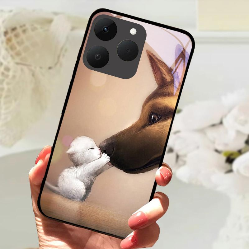 Чехлы для телефона Realme 15T 5G Задняя крышка Fundas Закаленное стекло Ударопрочный чехол Для Realme15T RMX5111 Оболочка Coque Capa Бампер