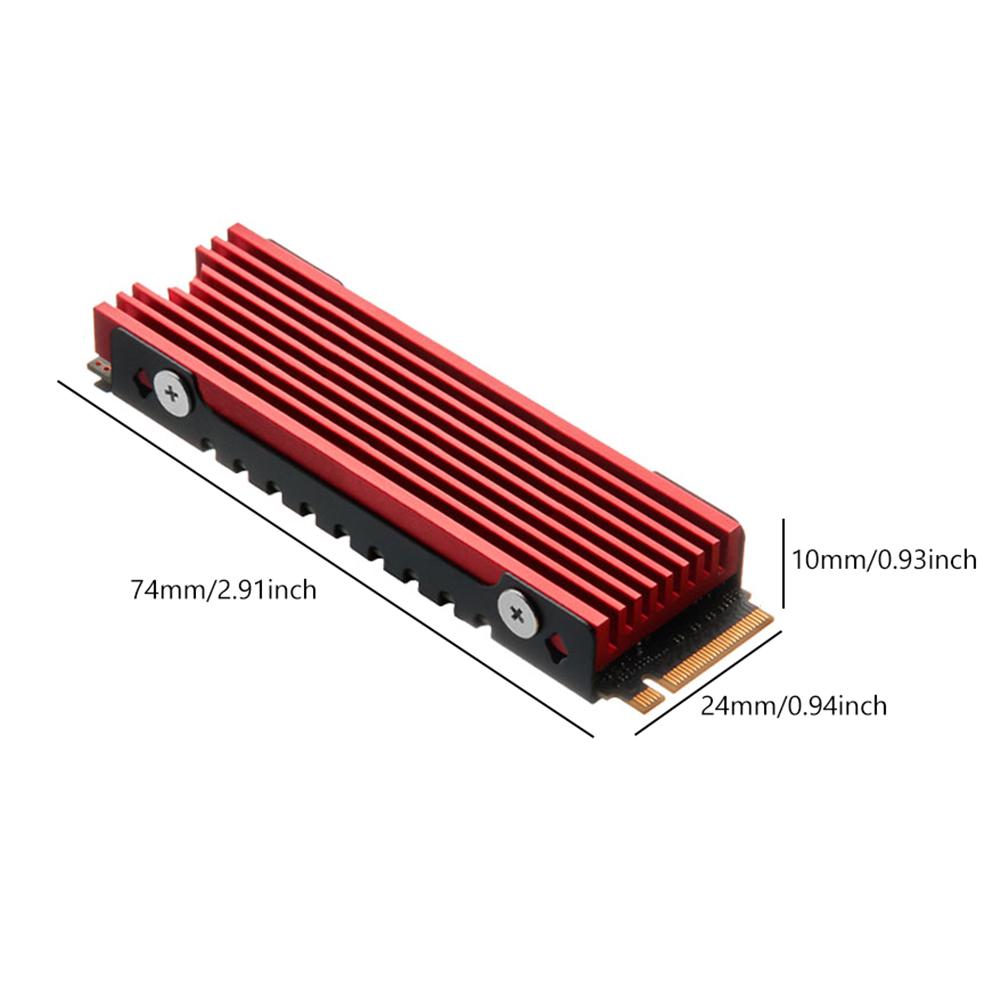Кулер для M.2 2280 SSD NVME NGFF Теплоотвод Радиатор Алюминиевый сплав Термостойкость с Термосиликоновой прокладкой для игровой консоли PS5