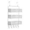 over The Door Organizer 3 Tier Hanging Storage Rack Home Decor Large Capacity Hanging Basket Wall Mounted Shelf for Bedroom